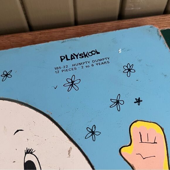 Vintage Playskool Wood Puzzle Nursery Rhymes Jack Jill Three Bears Humpty Dumpty - Picture 6 of 11